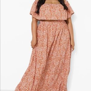 Cute off shoulder two piece set